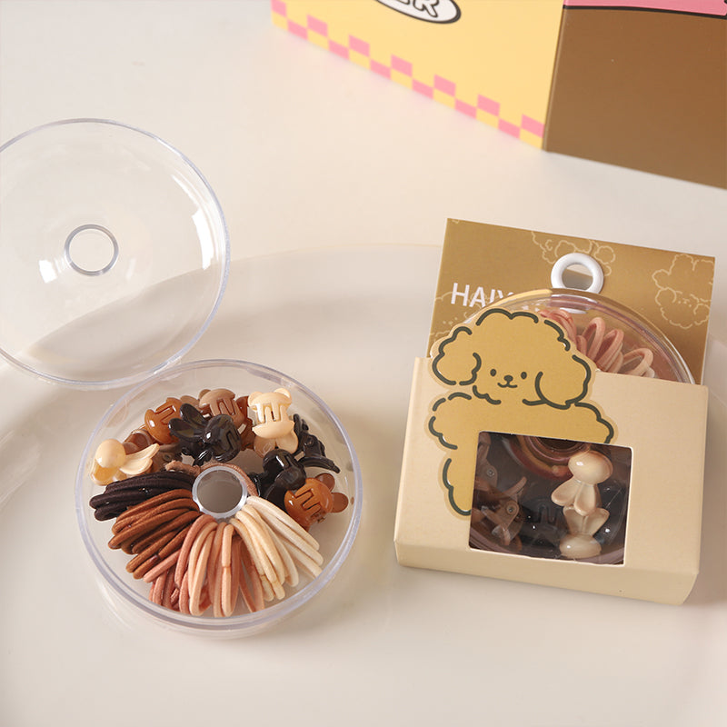 haiyan Doughnut Combo Children do not hurt hair color band hair clip combination