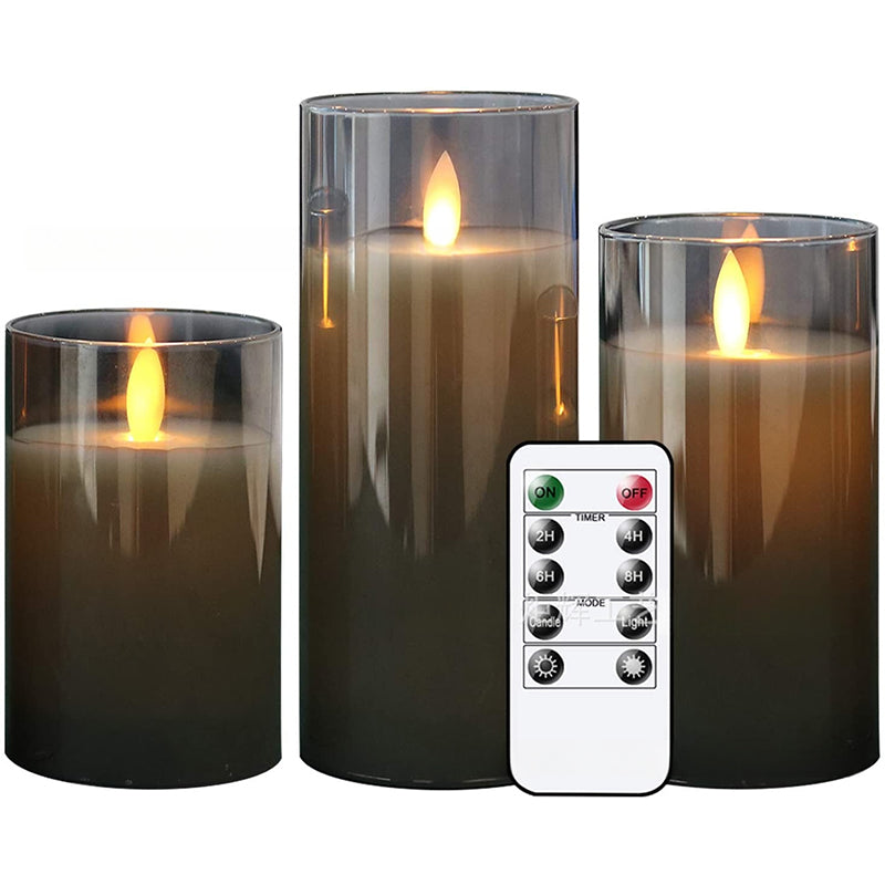 juhui LED gold gray glass cup electronic candle simulation flame energy-saving lamp (price please ask customer service)