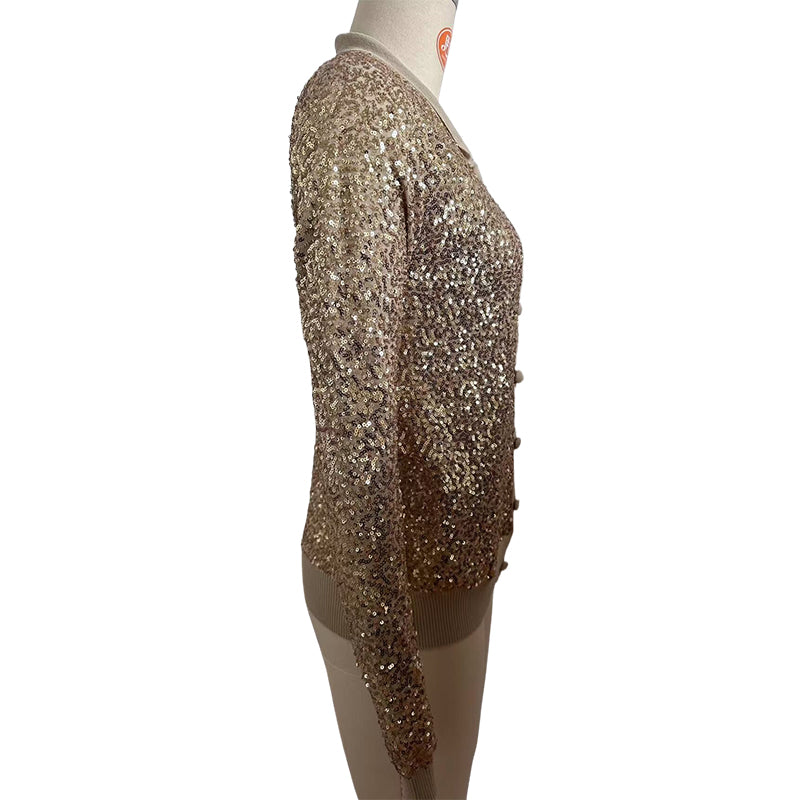 baichen BC002 Women's Beaded Cardigan Soft and Smooth Comfortable to Wear