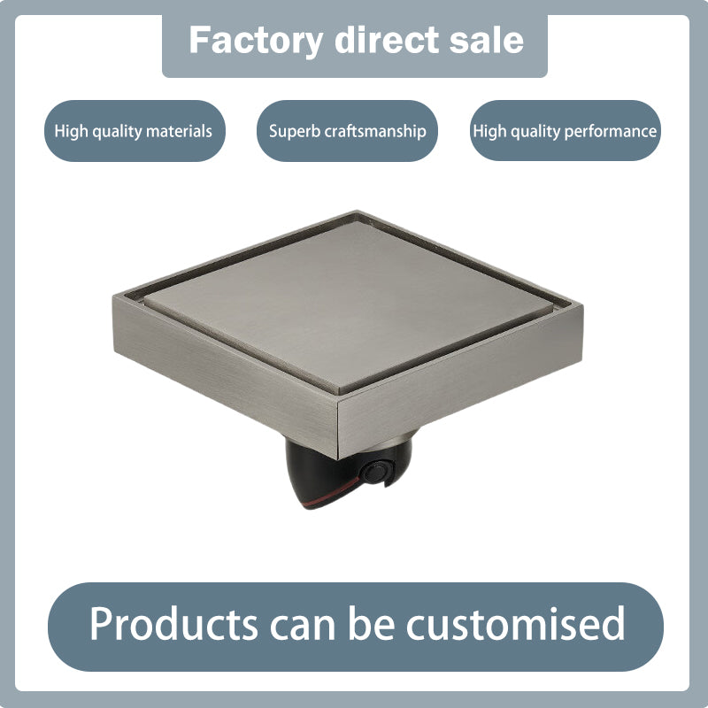 junyujinshu Four Square Invisible Floor Drain (Price inquiry)Recessed All Copper Stainless Steel