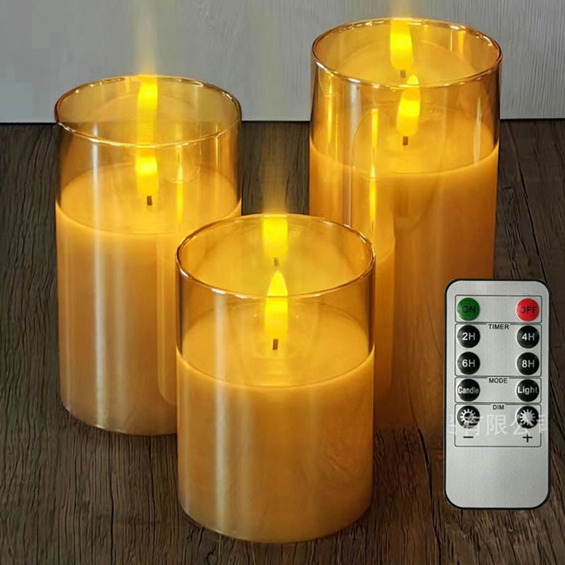 juhui LED glass electronic remote control candle simulation flame energy-saving lamp (price please ask customer service)