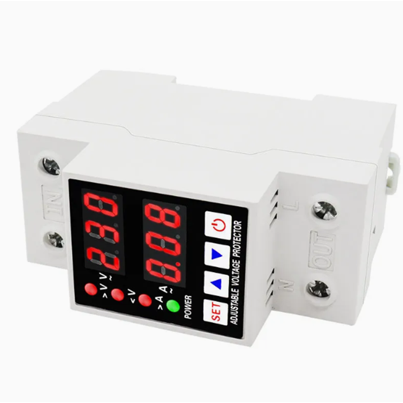 TENGTAI Relay DlN rail adjustable over/under voltage electrical 230V-300V 40A 63A current and voltage protection relay