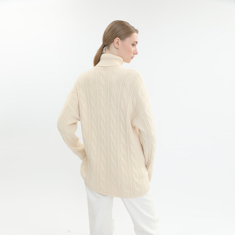 sidaiou Women's Woolen High Neck Long Sleeve Top Wear a base coat to keep warm