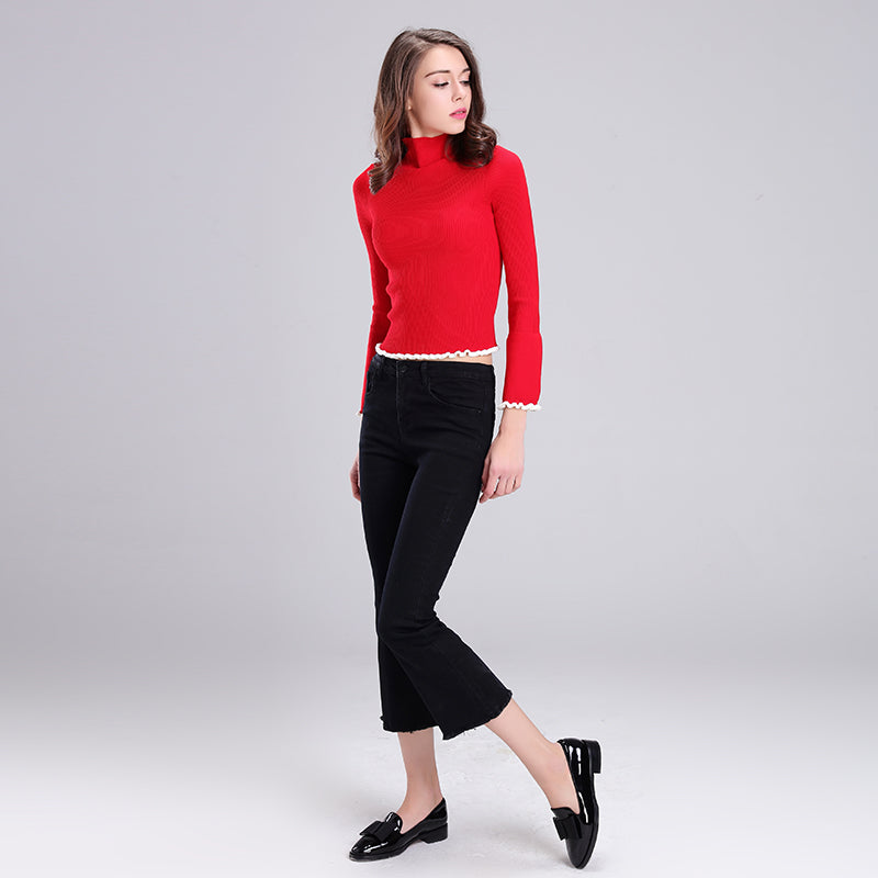 baichen Women's Knit Pullover Soft and Breathable
