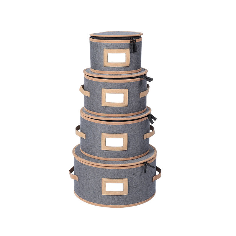 jiayanru Leather Round Bag Set of 5 Moisture-proof Portable