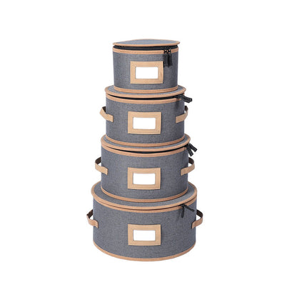 jiayanru Leather Round Bag Set of 5 Moisture-proof Portable