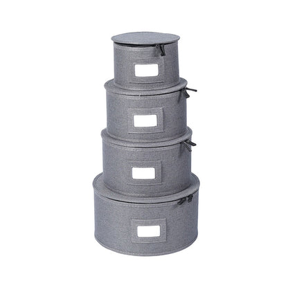 jiayanru Quilted round bag five-piece set Basket Large Capacity
