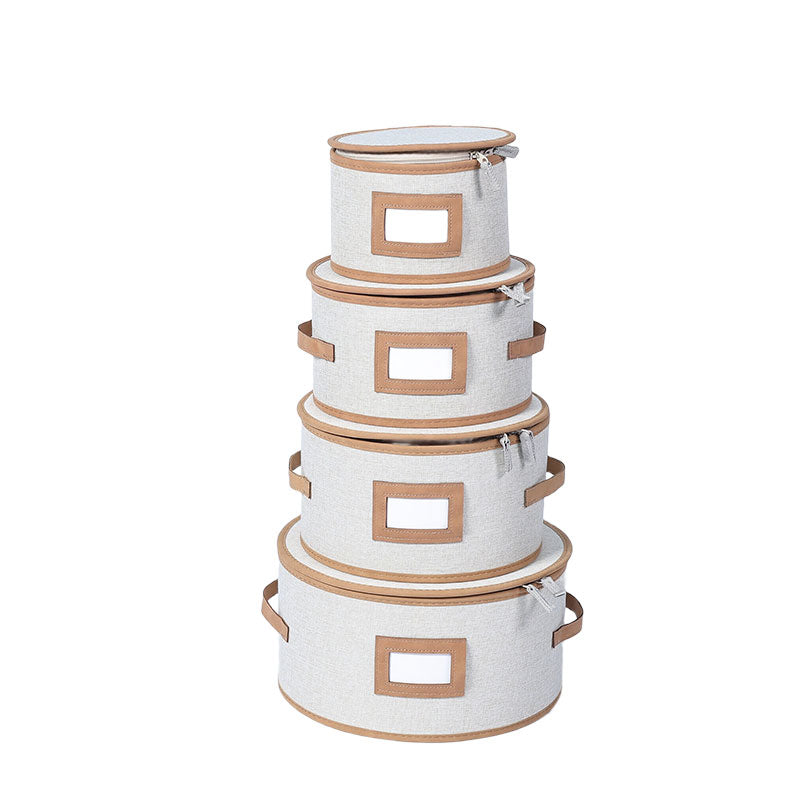 jiayanru Leather Round Bag Set of 5 Moisture-proof Portable
