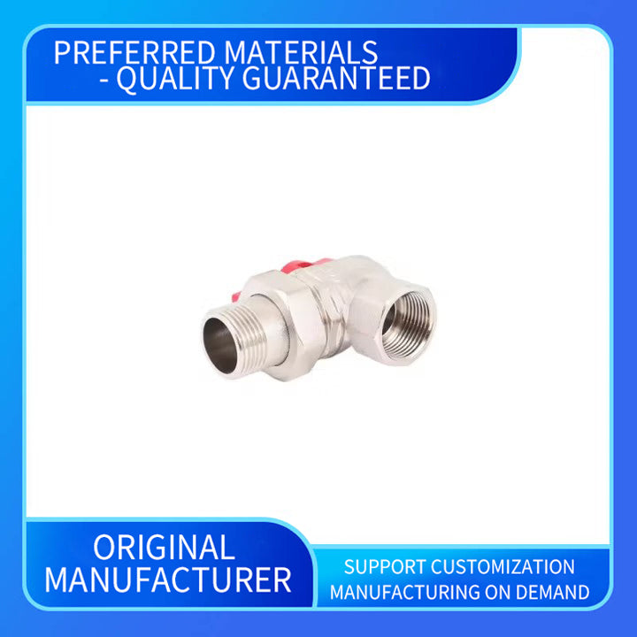 wuling 90 Degree Red Butterfly Handle Brass Nickel Plated Angle Valve(ask customer service for price)