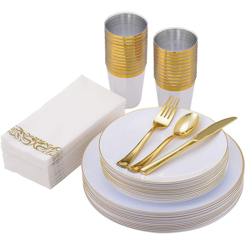 zhengao 25-person monthly CD-ROM with white background and single gold border simple Dessert table decoration Light luxury and high sense
