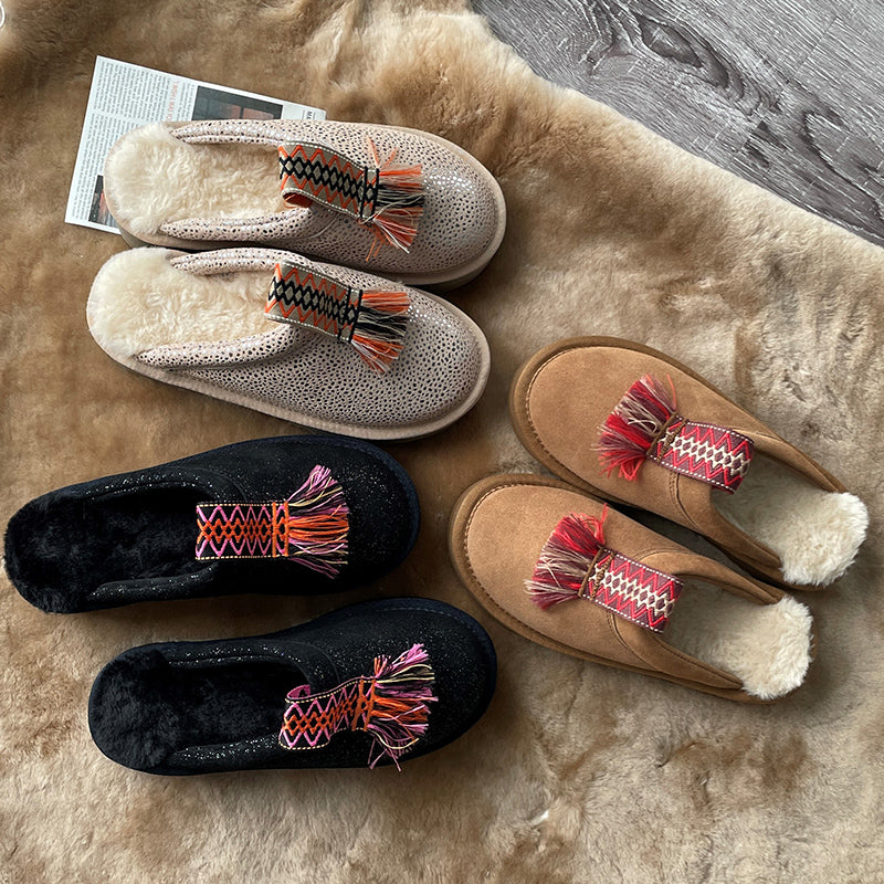 zhenai mules with tassels