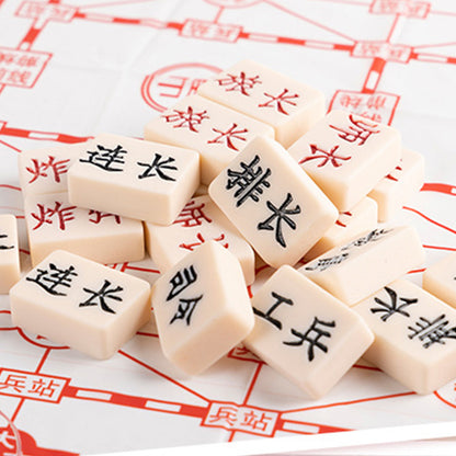 xieli Chinese Army Chess/Chinese Army Chess (Diamine Army Chess, Mahjongg Army Chess) Small (Model XX-810)  Waterproof thickened double-sided chess