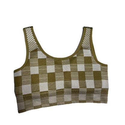 canhong Checked cup bra (price please ask customer service)