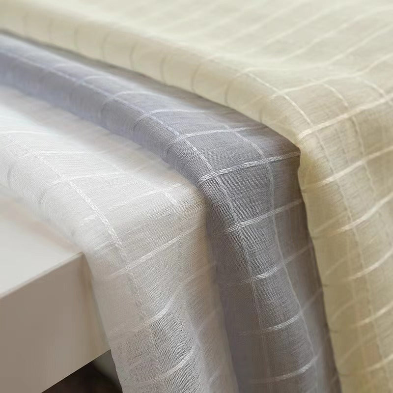 buqiu Curtain 8 The balcony white gauze princess room gauze curtain is simple and modern gauze curtain