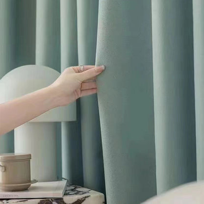 buqiu Curtain 9 Full shading curtains, modern simple sunshade fabric, light luxury cotton and linen curtains