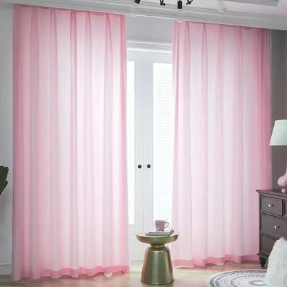 buqiu Curtain 4 Balcony white gauze floating window gauze curtain Simple modern gauze curtain