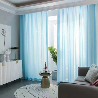 buqiu Curtain 6 Balcony white gauze floating window gauze curtain Simple modern gauze curtain