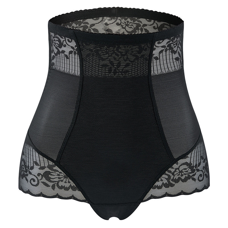 shunfa 8095  Oversized waist up underwear, black lace safety pants, sexy underwear