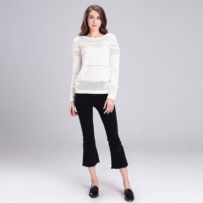 baichen Women's knitted pullover Delicate and smooth, not prone to pilling.