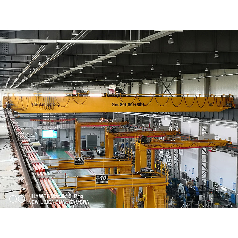shenfan Hoisted single girder semi-portal cranes (ask customer service for prices) 10 tons electric remote control gantry crane