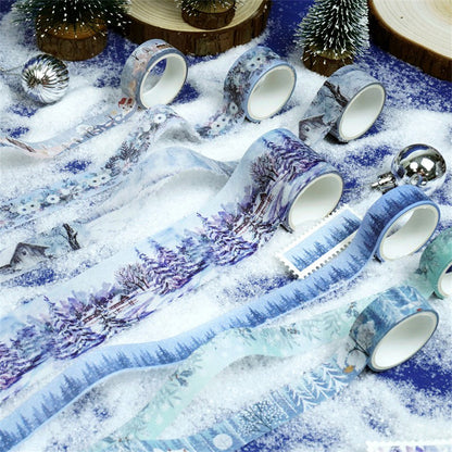 jinxiang Snow Multi-Size washi tape  Watercolor Landscape landscape collage（Starting from 75）