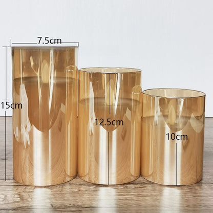 juhui LED gold gray glass cup electronic candle simulation flame energy-saving lamp (price please ask customer service)