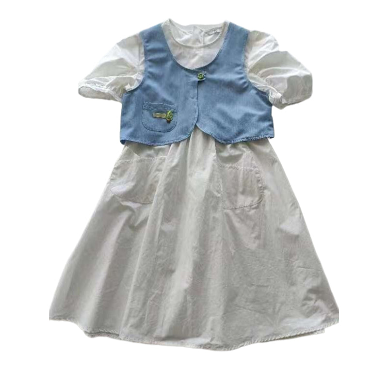 kanghua Chambray two-piece dress