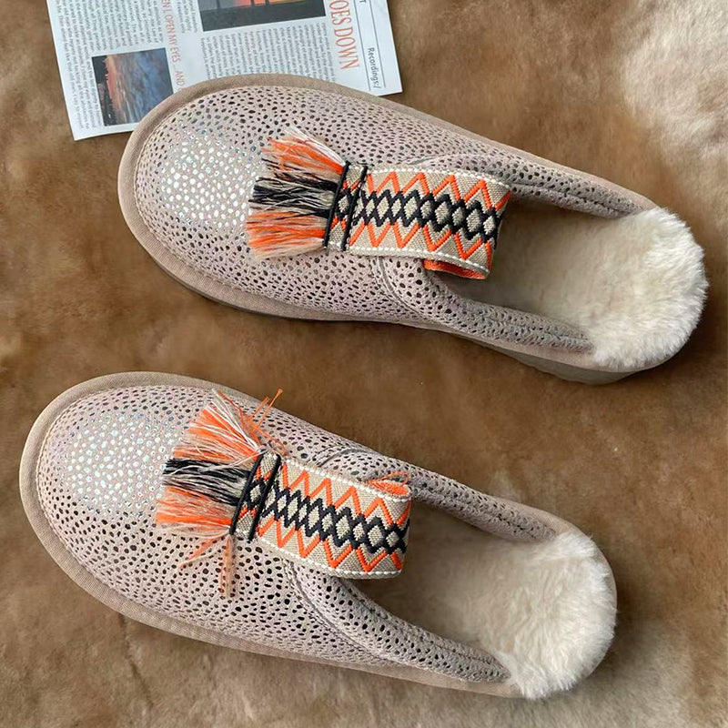 zhenai mules with tassels
