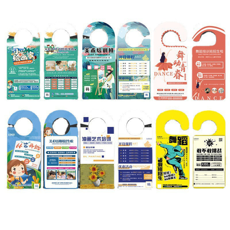 hengcheng Shaped leaflet (please ask customer service for price)Handle advertising card Cartoon Art Leaflet