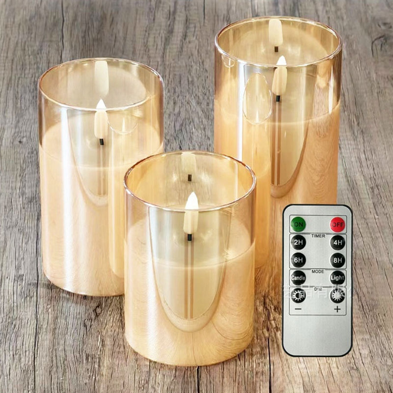 juhui LED glass electronic remote control candle simulation flame energy-saving lamp (price please ask customer service)