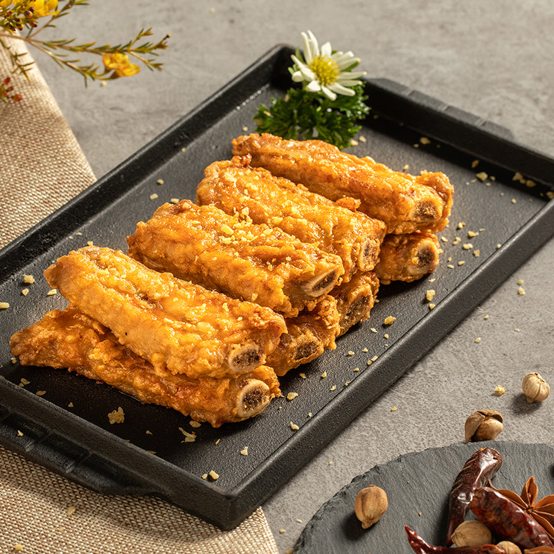 ruyisanbao Garlic Ribs Imported pork ribs with a rich garlic flavour.