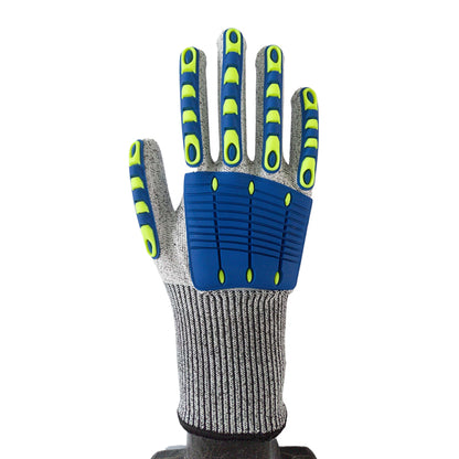 zhengheng Labor protection sports gloves  Cut-resistant TPR anti-pinch shock-absorbing gloves Wear-resistant