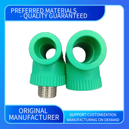 wuling High Pressure Green PPR 1/4 inch Direct Wire Elbow Tee Smooth Surface NPT BSP Welded Thickened Bridge PPR Pipe Fitting Header(ask customer service for price)