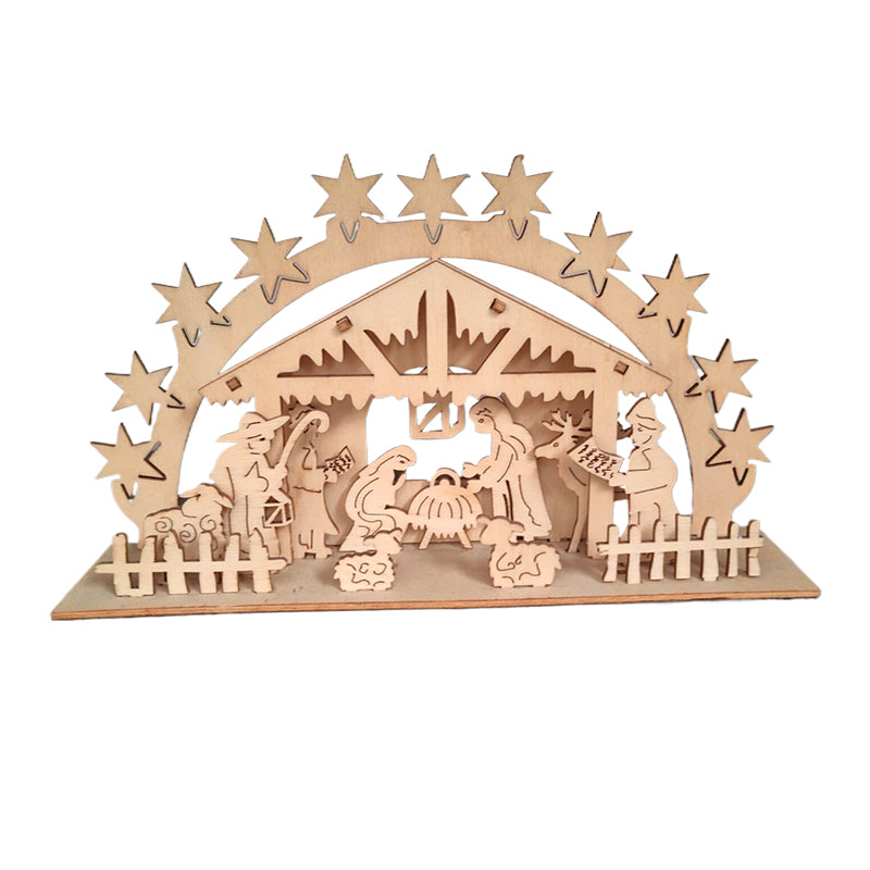 yishun Wooden crafts (please ask customer service for price)  Children's handmade gift jigsaw DIY decoration
