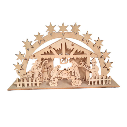 yishun Wooden crafts (please ask customer service for price)  Children's handmade gift jigsaw DIY decoration