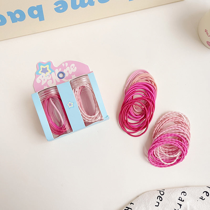 haiyan Versatile Leather Band Set  High dopamine elastic color rubber band for kids