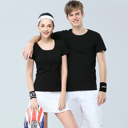 puyang Solid color T-shirt (ask customer service for price)  U-neck cool short sleeves