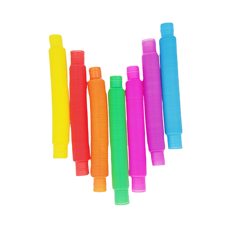 fenghang Children's telescopic tubes  Coloured stretch plastic bellows Stress relieving toys