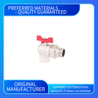 wuling 90 Degree Red Butterfly Handle Brass Nickel Plated Angle Valve(ask customer service for price)