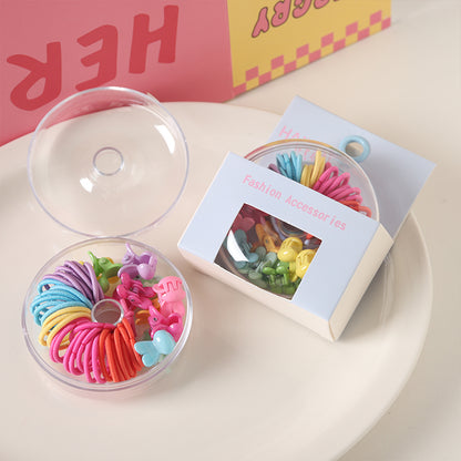 haiyan Doughnut Combo  Children do not hurt hair color band hair clip combination
