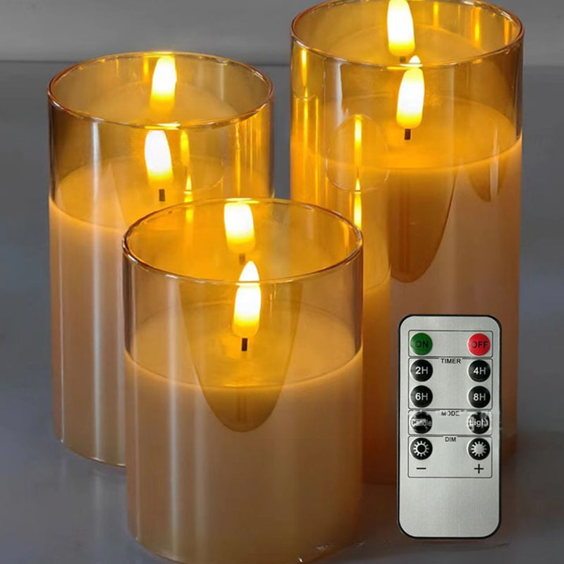 juhui LED glass electronic remote control candle simulation flame energy-saving lamp (price please ask customer service)