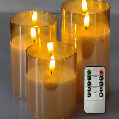 juhui LED glass electronic remote control candle simulation flame energy-saving lamp (price please ask customer service)