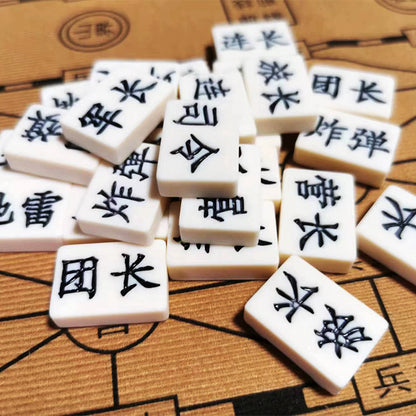 xieli Chinese Army Chess/Chinese Army Chess (Diamine Army Chess, Mahjongg Army Chess) Small (Model XX-810)  Waterproof thickened double-sided chess