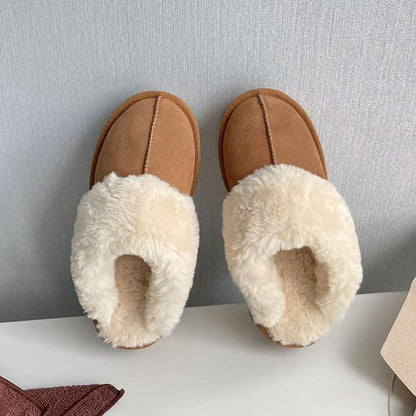 zhenai slippers with hairy mouth