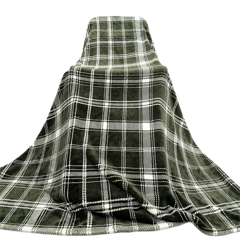 huade Printed Milk Velvet Blanket  Thick warm simple casual