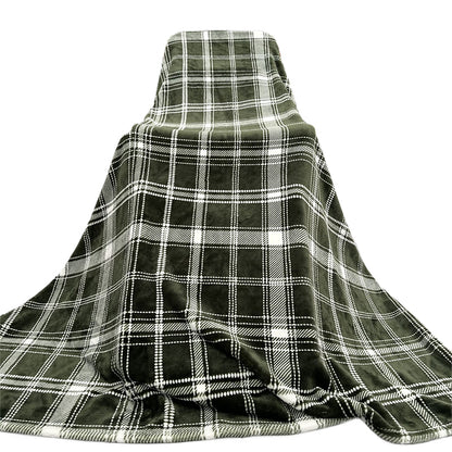 huade Printed Milk Velvet Blanket  Thick warm simple casual
