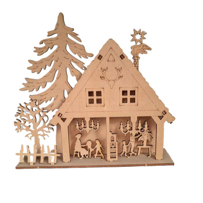 yishun Wooden crafts (please ask customer service for price)  Children's handmade gift jigsaw DIY decoration