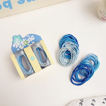 haiyan Versatile Leather Band Set  High dopamine elastic color rubber band for kids