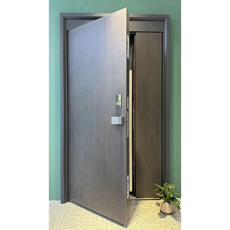 zhenyuan Steel security doors (ask customer service for prices)  Smart fingerprint unlocking door entry door