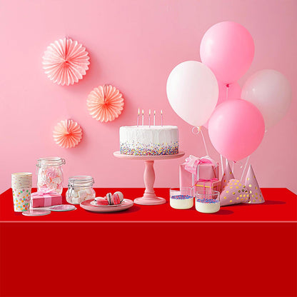zhengao 12pcs Disposable Party Tablecloths (black + red + white combination) Solid color Birthday party decorations fallow